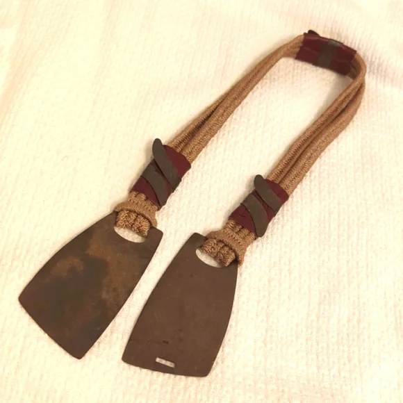 Vintage Metal Leather Stretch Belt - Picture 3 of 11